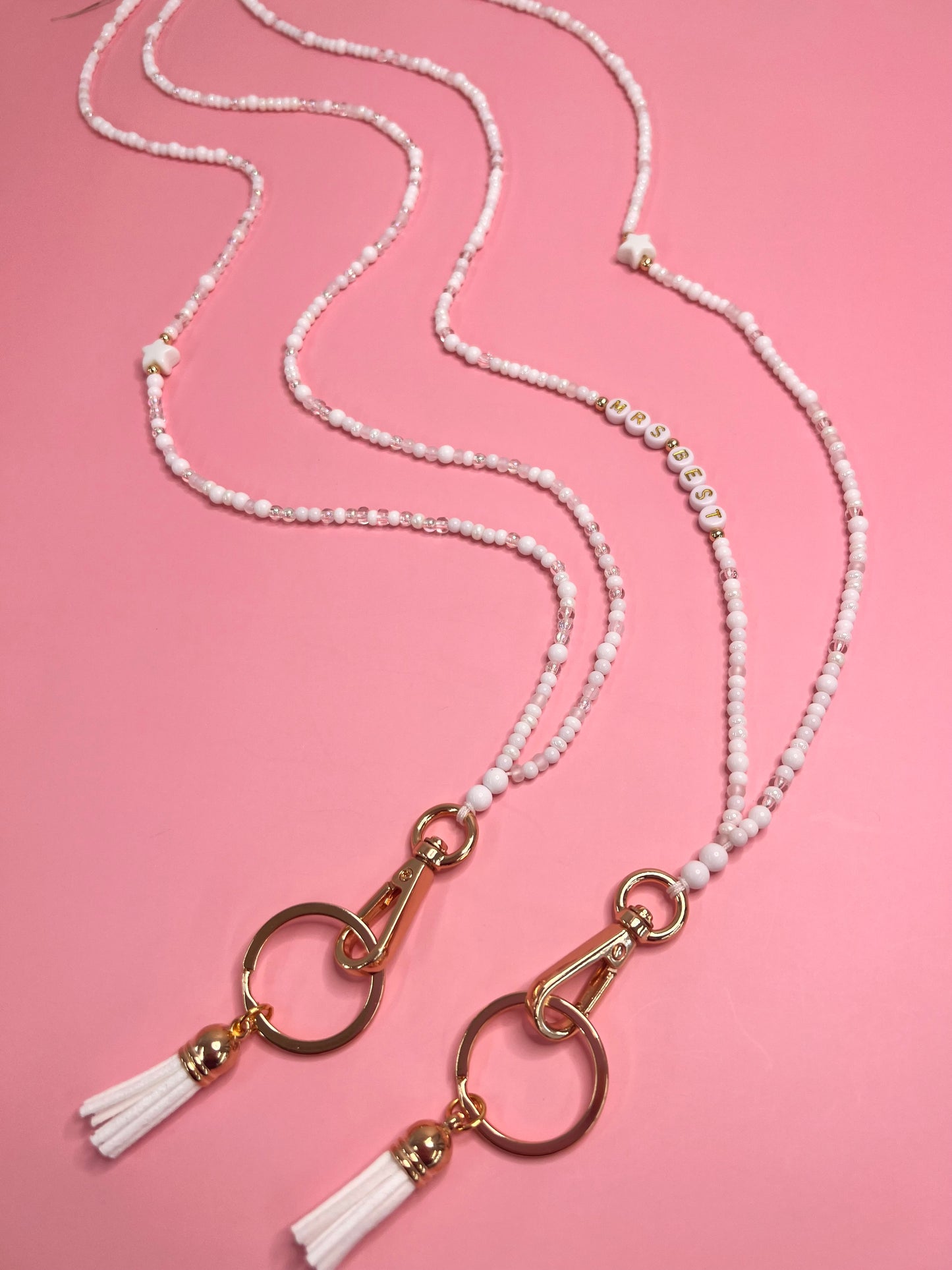White Neutral Teacher Lanyard