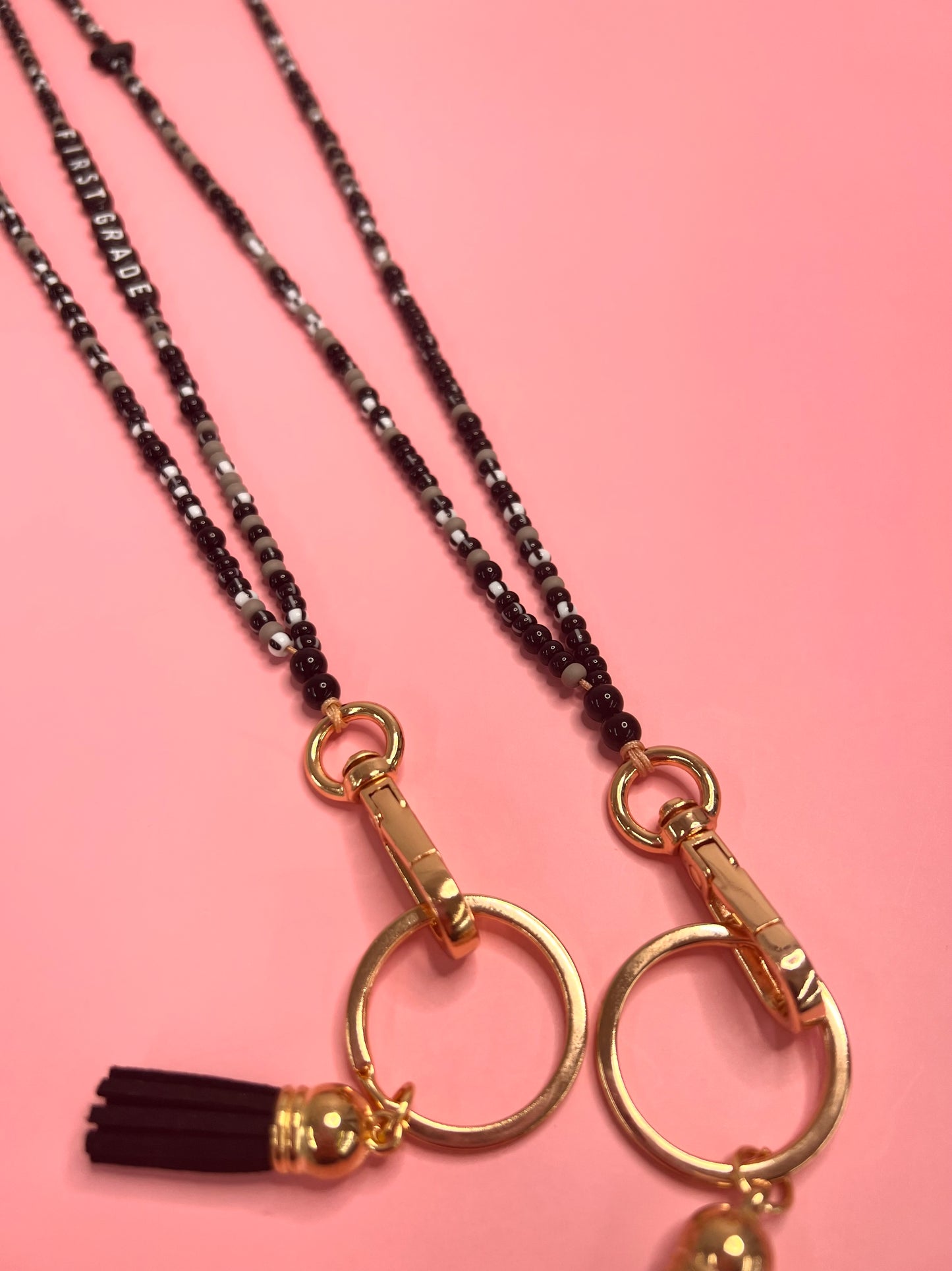 Black Neutral Teacher Lanyard