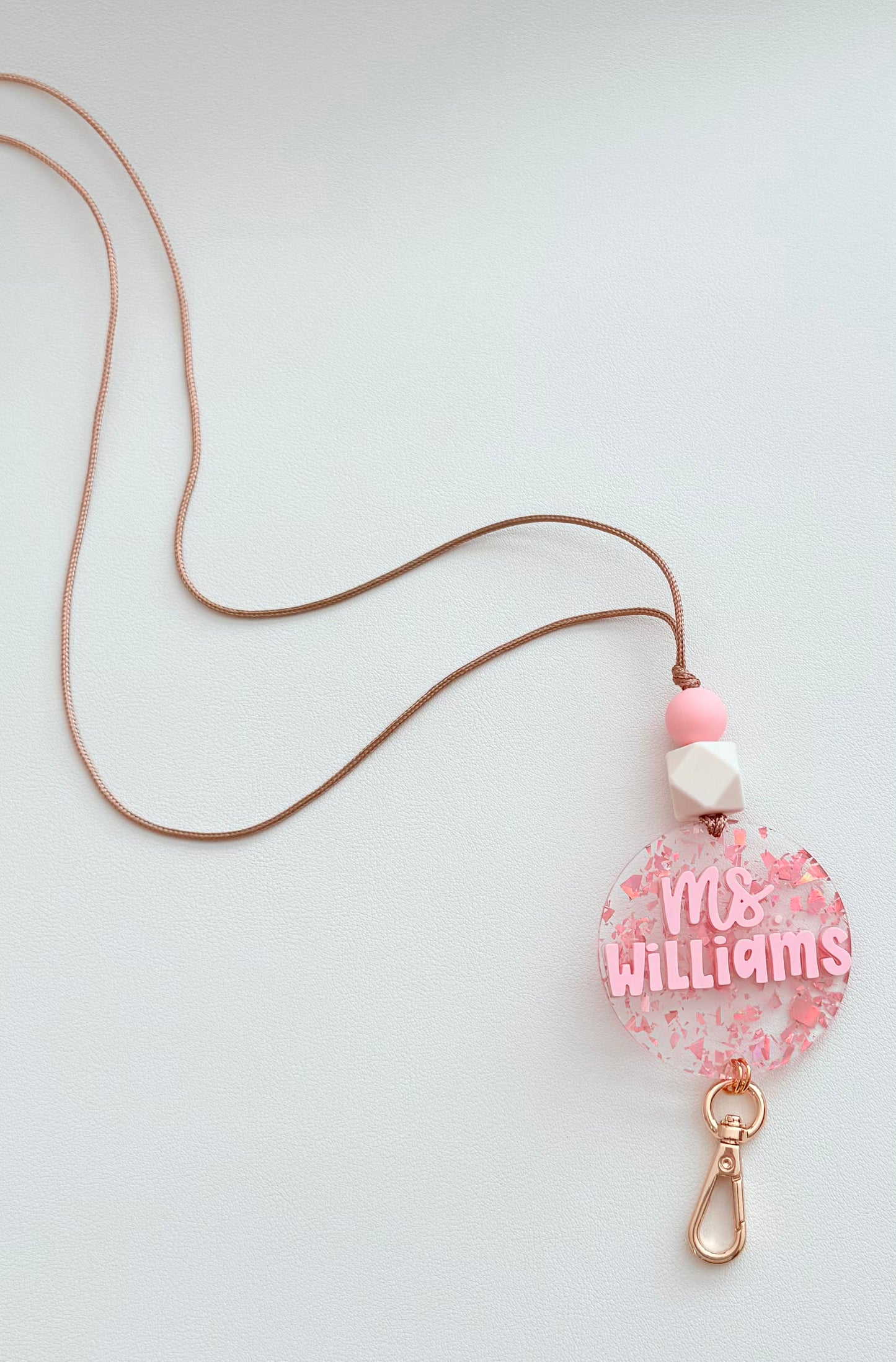New * Personalized Pink Lanyard or Keychains