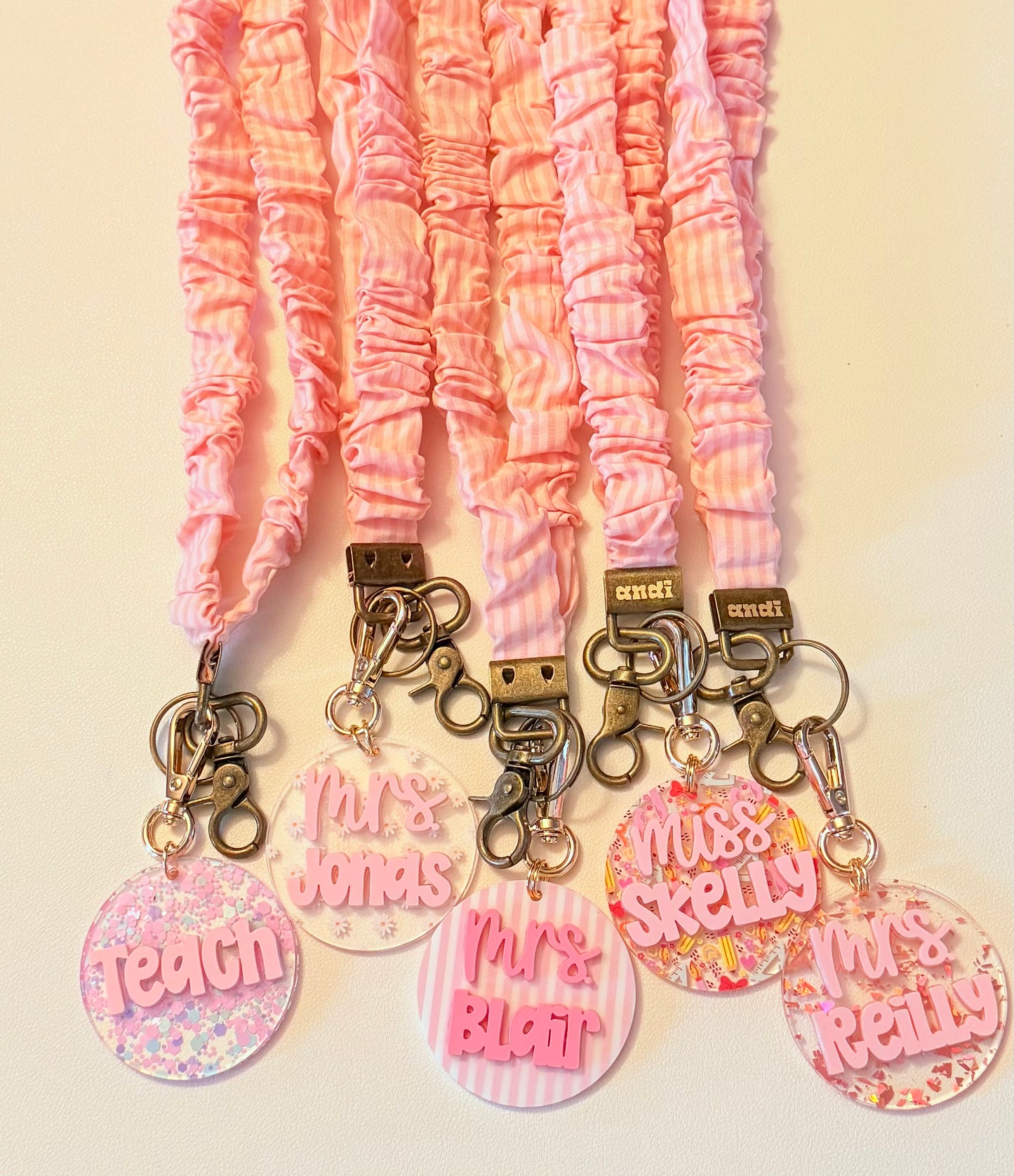 Scrunchie Lanyard with Name Disc