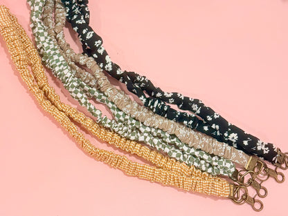 Scrunchie Lanyard with Name Disc