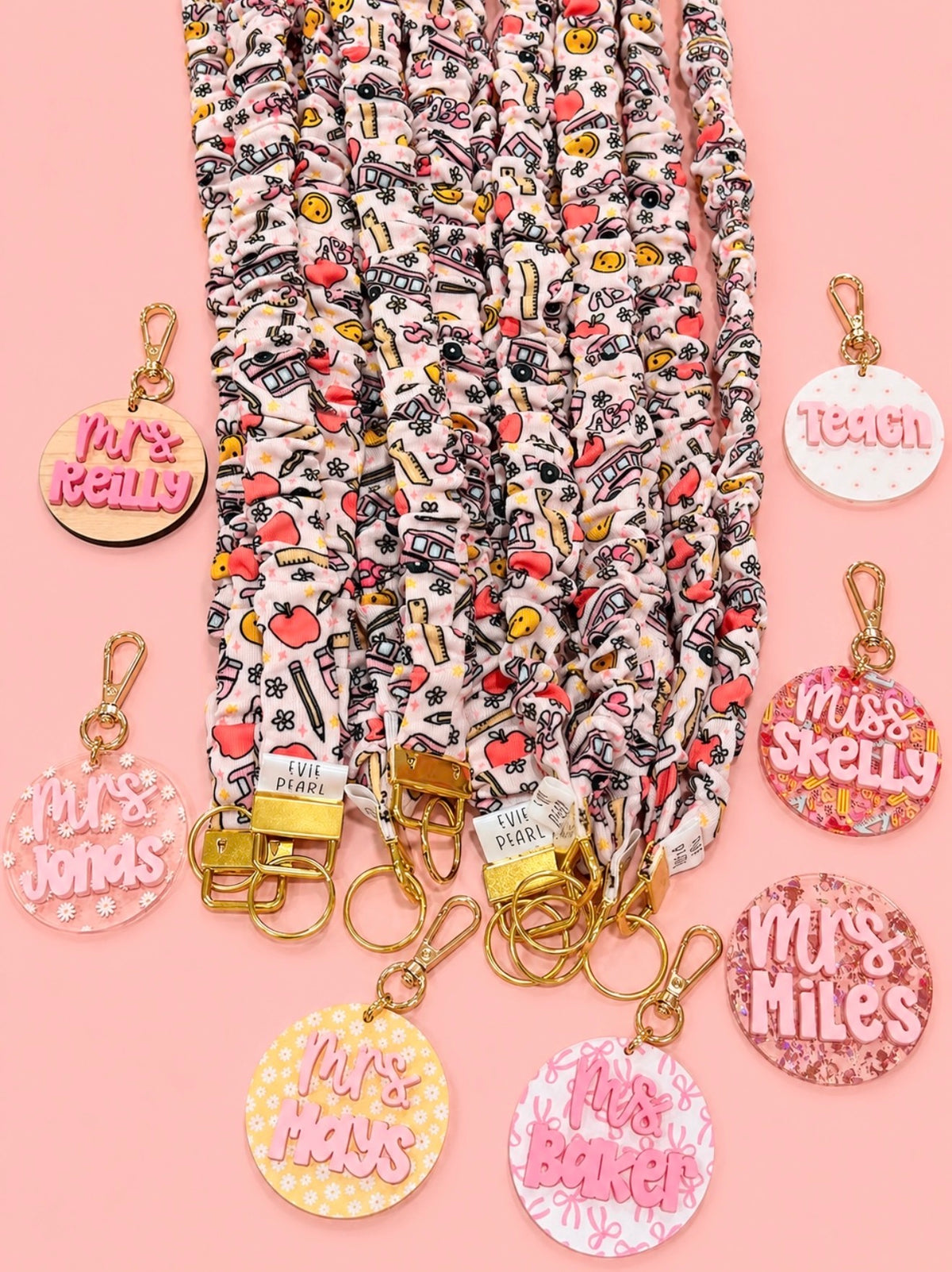 Scrunchie Lanyard with Name Disc