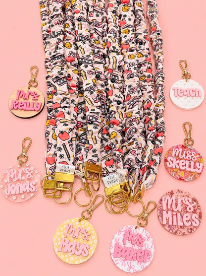 Scrunchie Lanyard with Name Disc