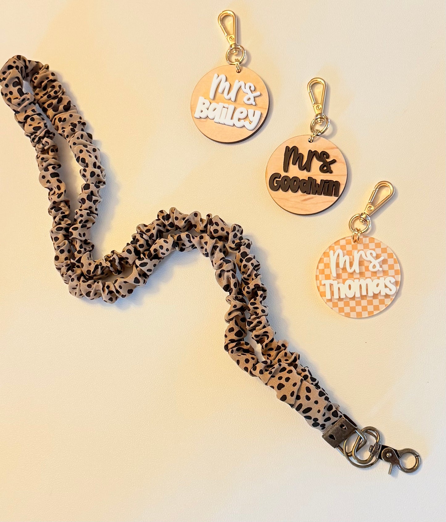 Scrunchie Lanyard with Name Disc