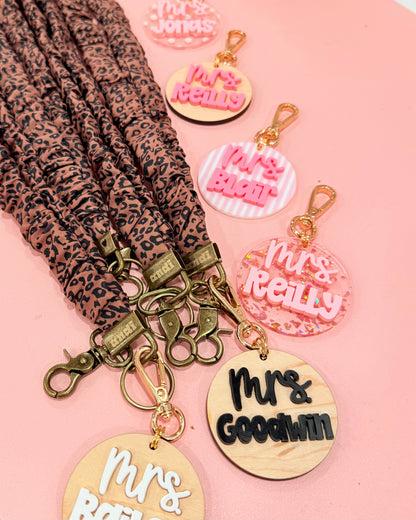 Scrunchie Lanyard with Name Disc