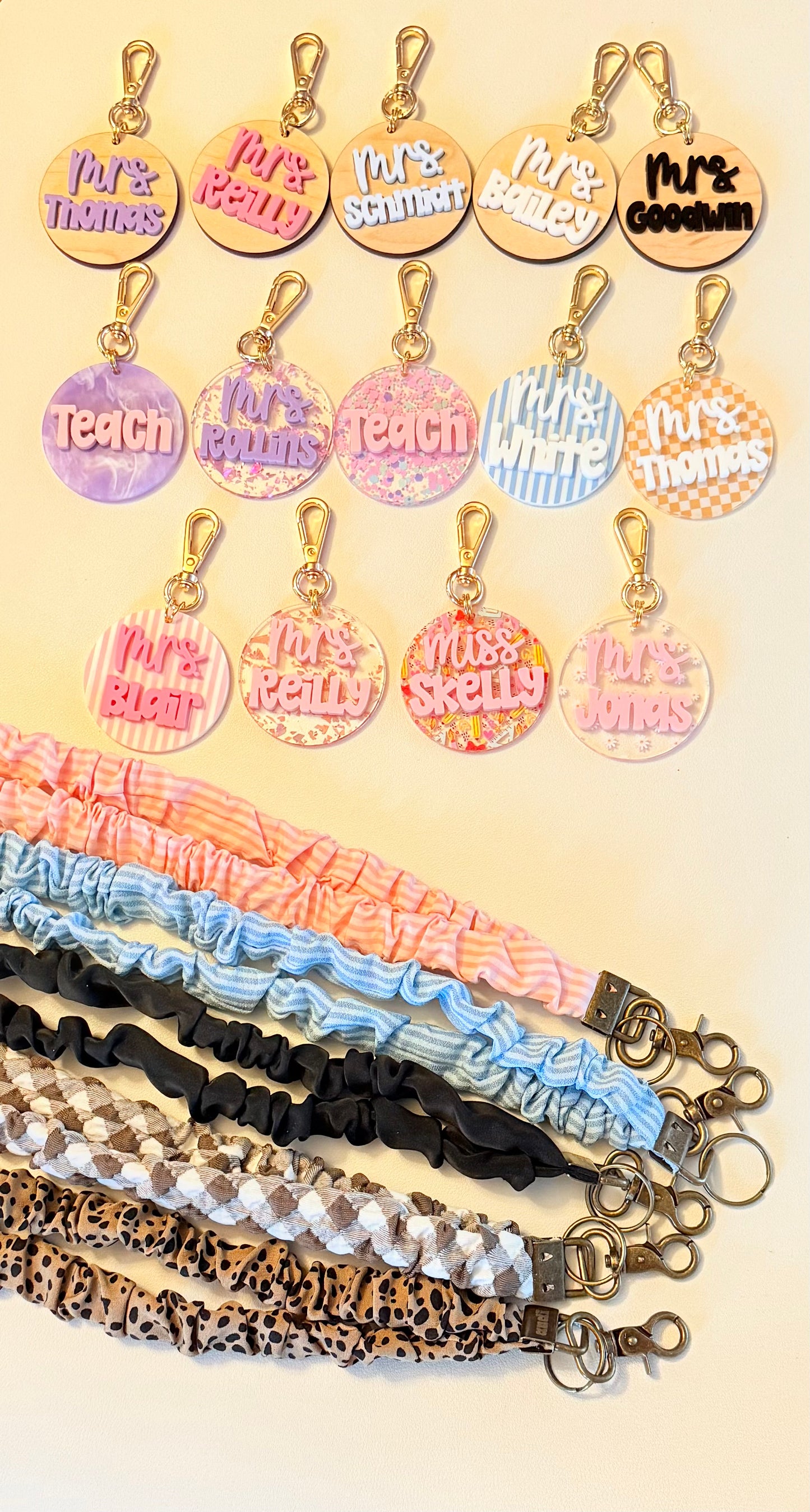 Scrunchie Lanyard with Name Disc