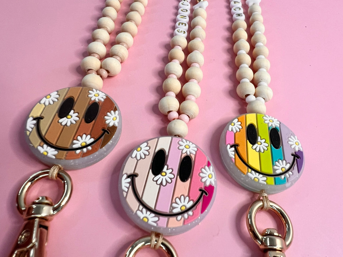 Happy Face Teacher Lanyard