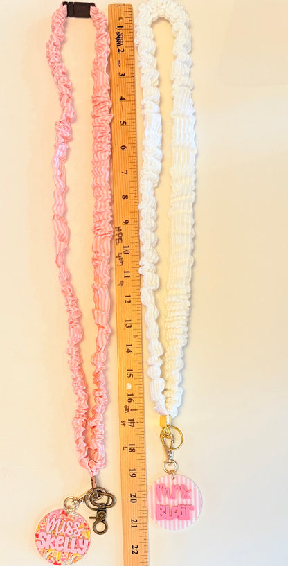 Scrunchie Lanyard with Name Disc