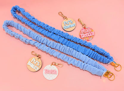 Scrunchie Lanyard with Name Disc