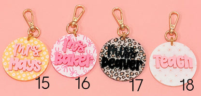 Scrunchie Lanyard with Name Disc