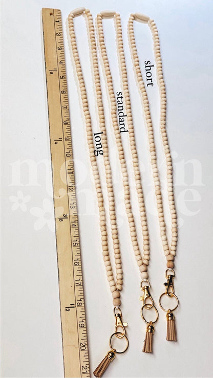 Personalized Wood + Gold Teacher Lanyard