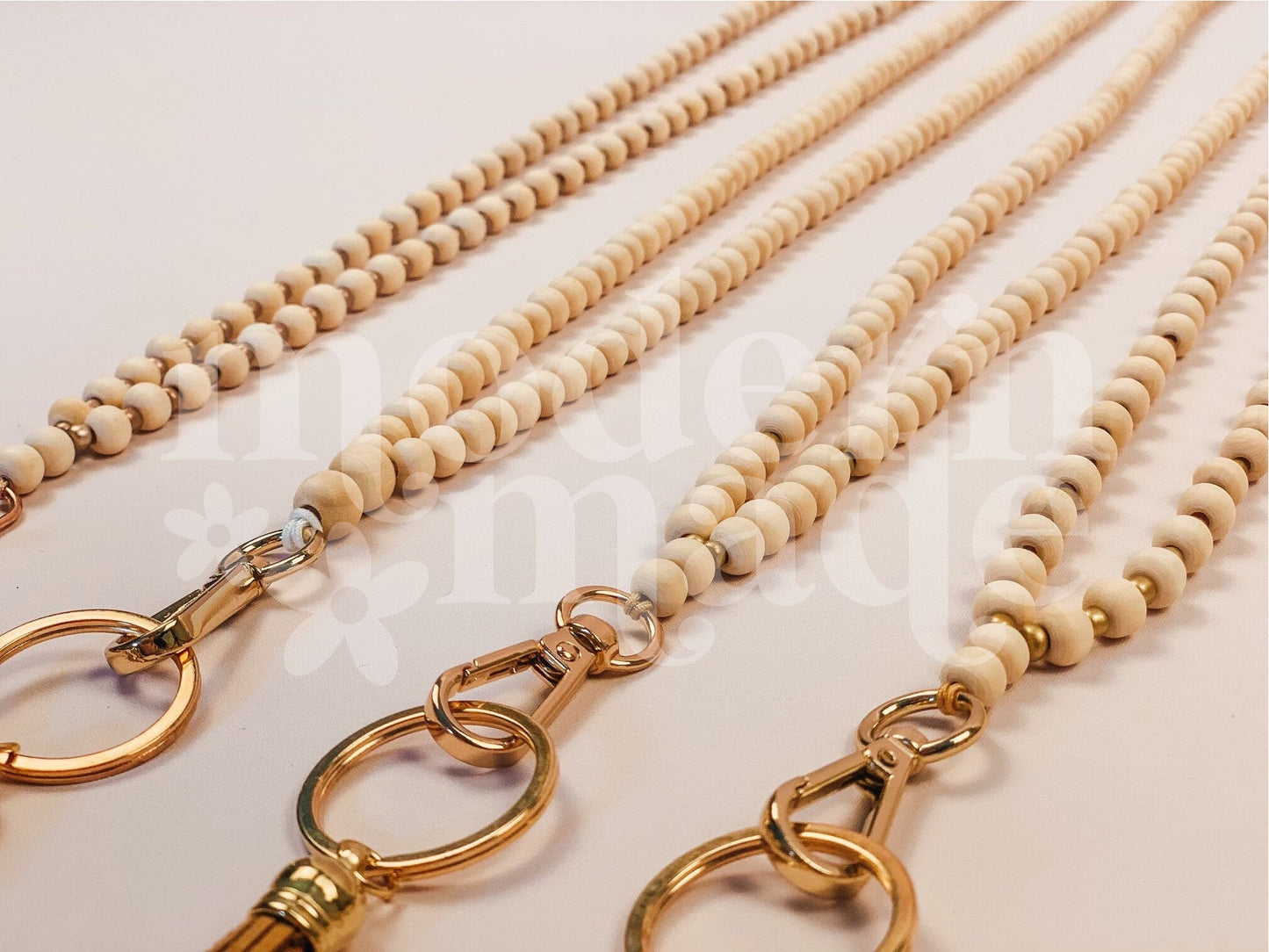 Wood Beaded Teacher Lanyard