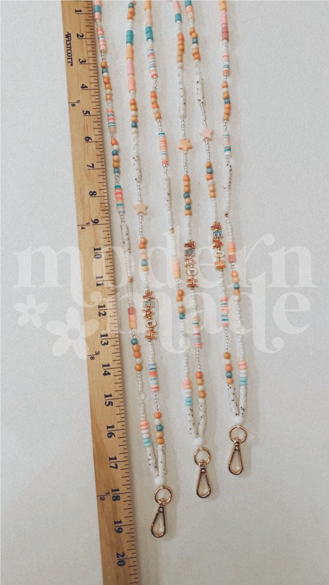 Colorful TEACH Teacher Lanyard