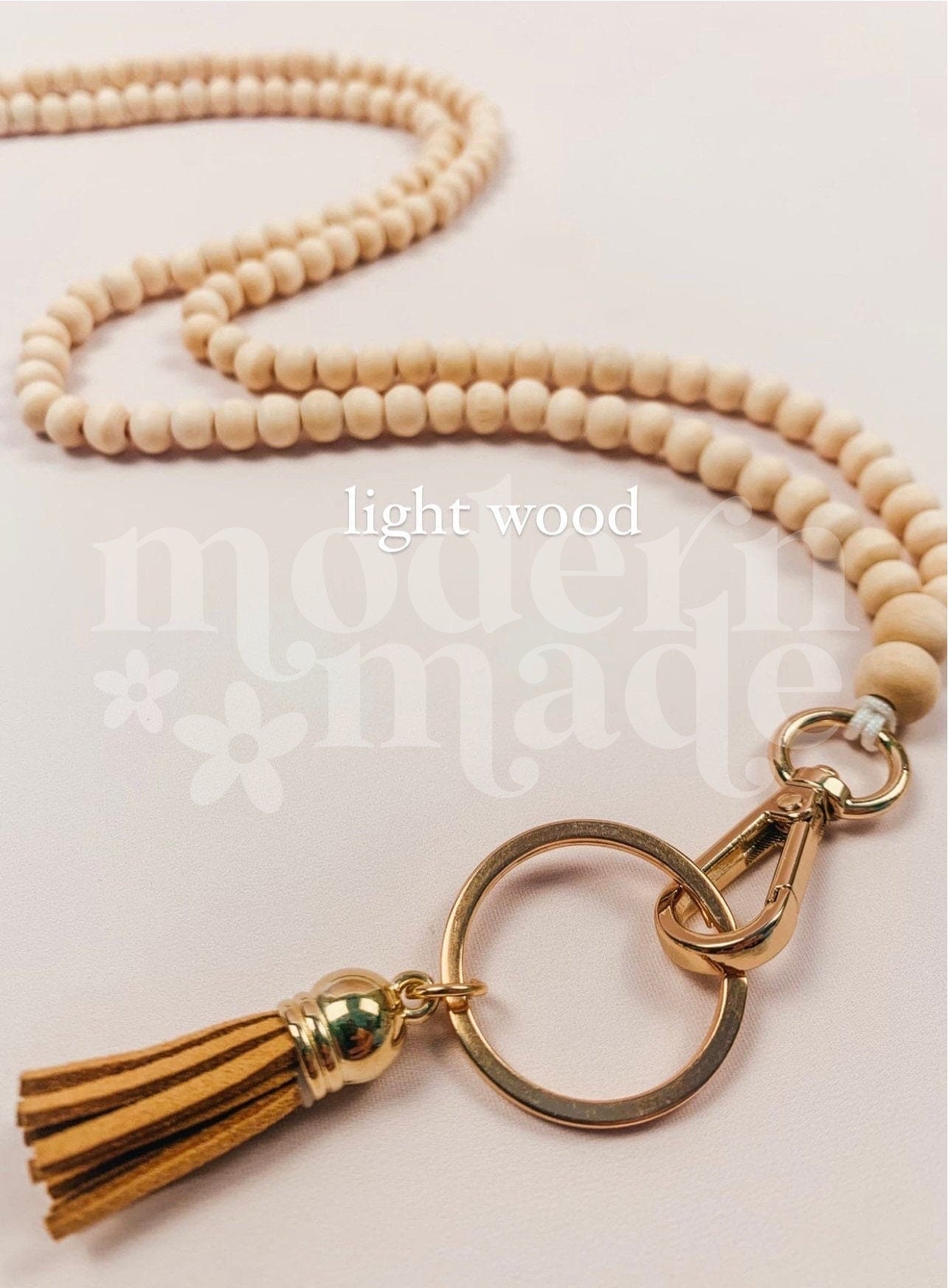 Wood Beaded Teacher Lanyard