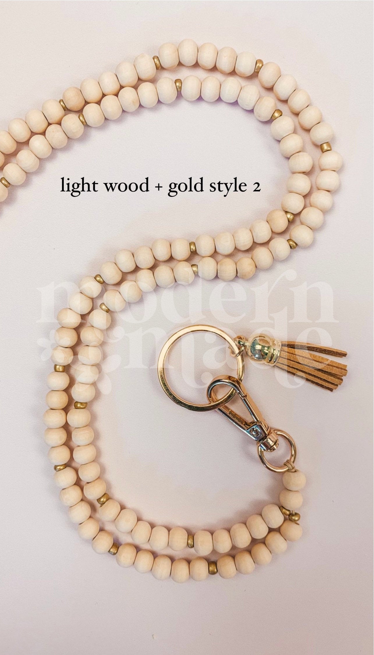 Wood Beaded Teacher Lanyard