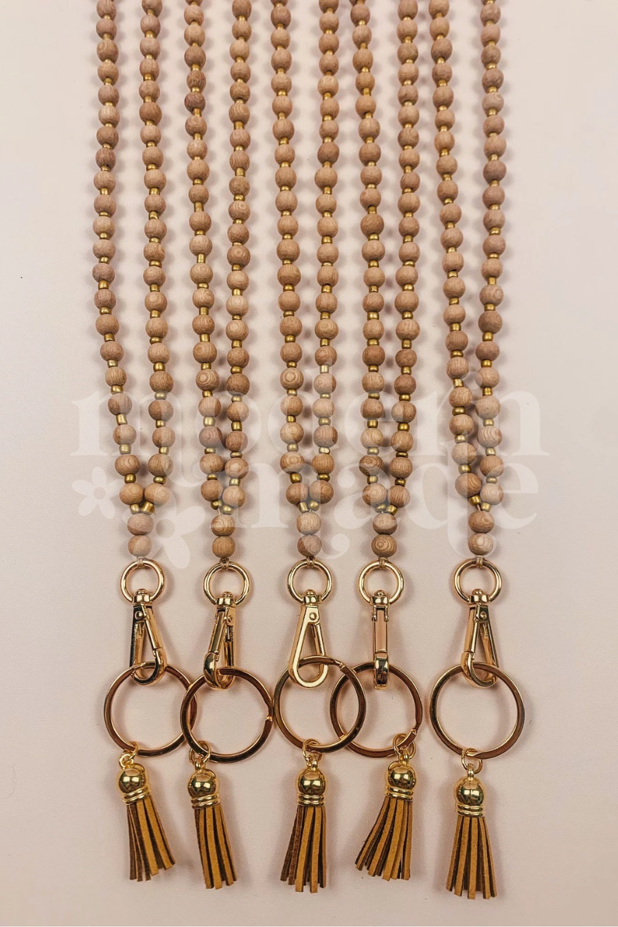 Medium Wood + Gold Teacher Lanyard